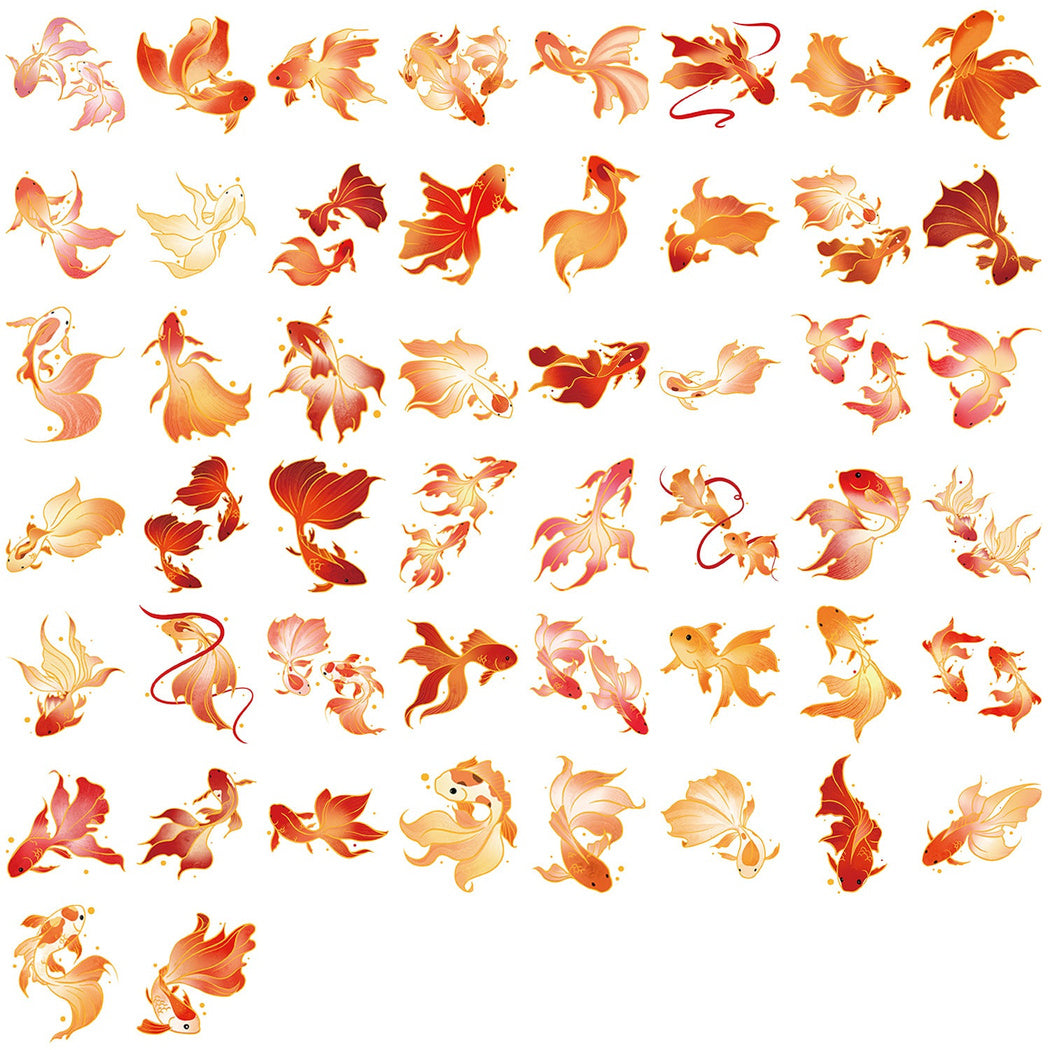 Koi fish individual sticker designs