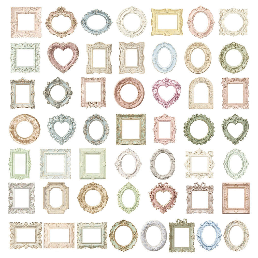 Pastel picture frame individual sticker designs