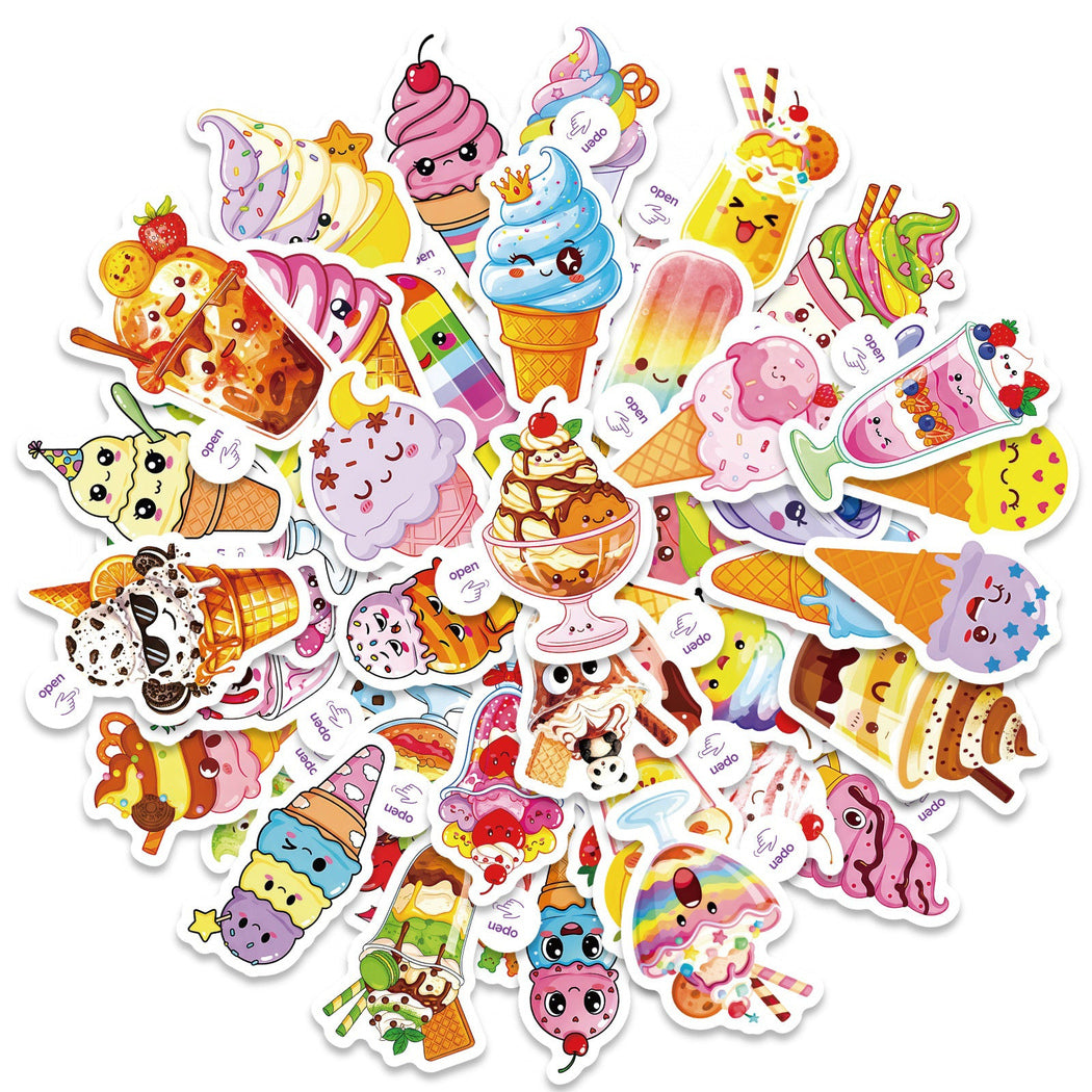 Lunira - Colorful Cartoon Dessert Sticker Pack - DessertMix variant