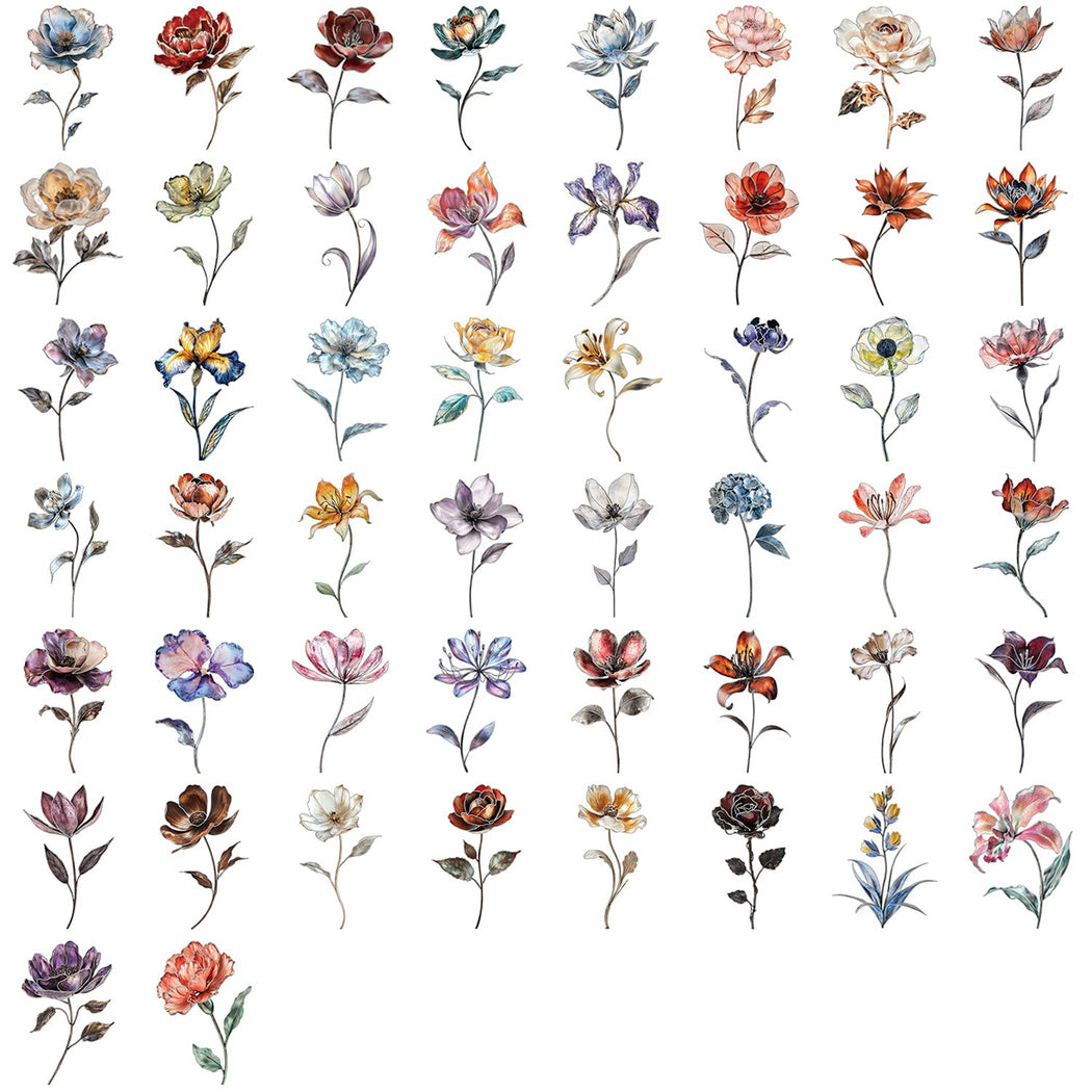 Vintage rose collage individual sticker designs