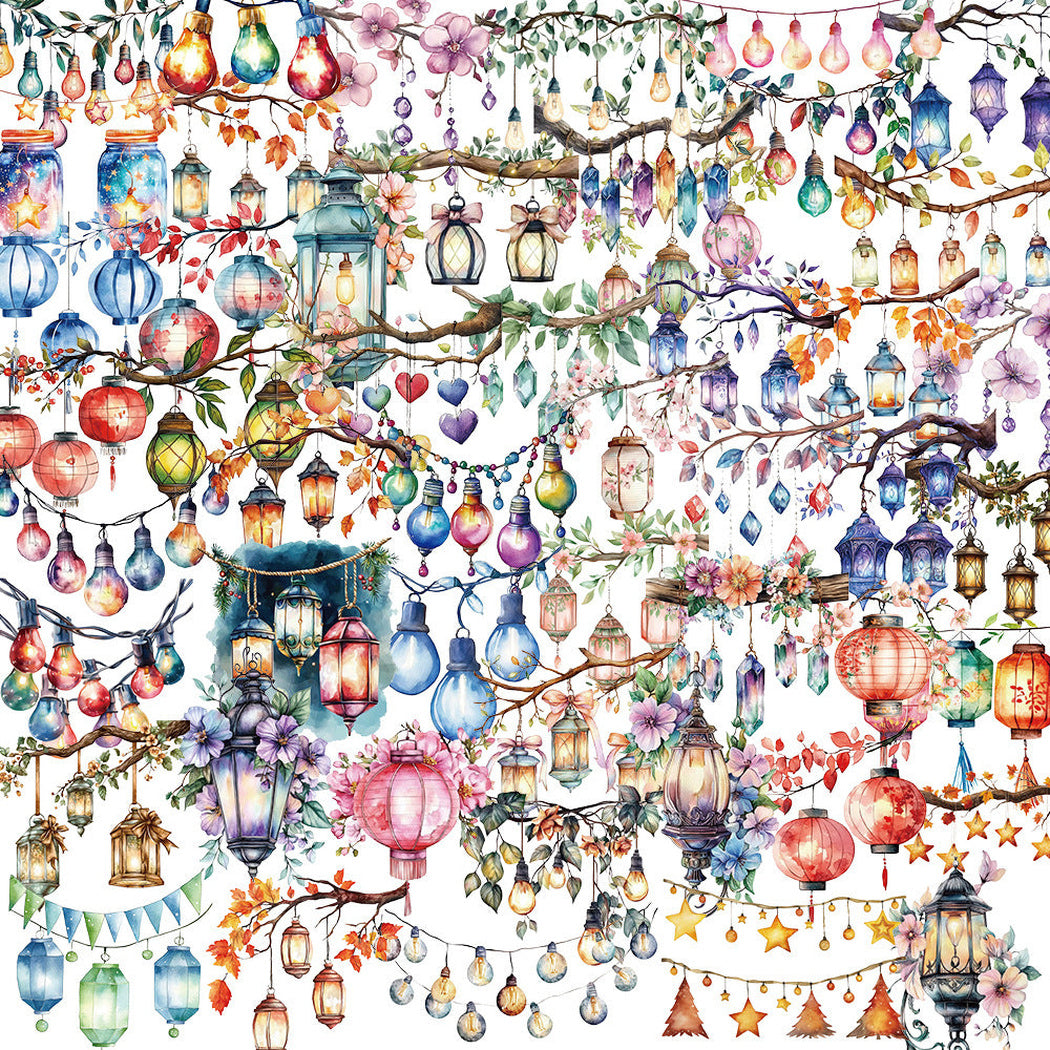 Lunira - Lantern Nightscape Chinese Sticker Pack