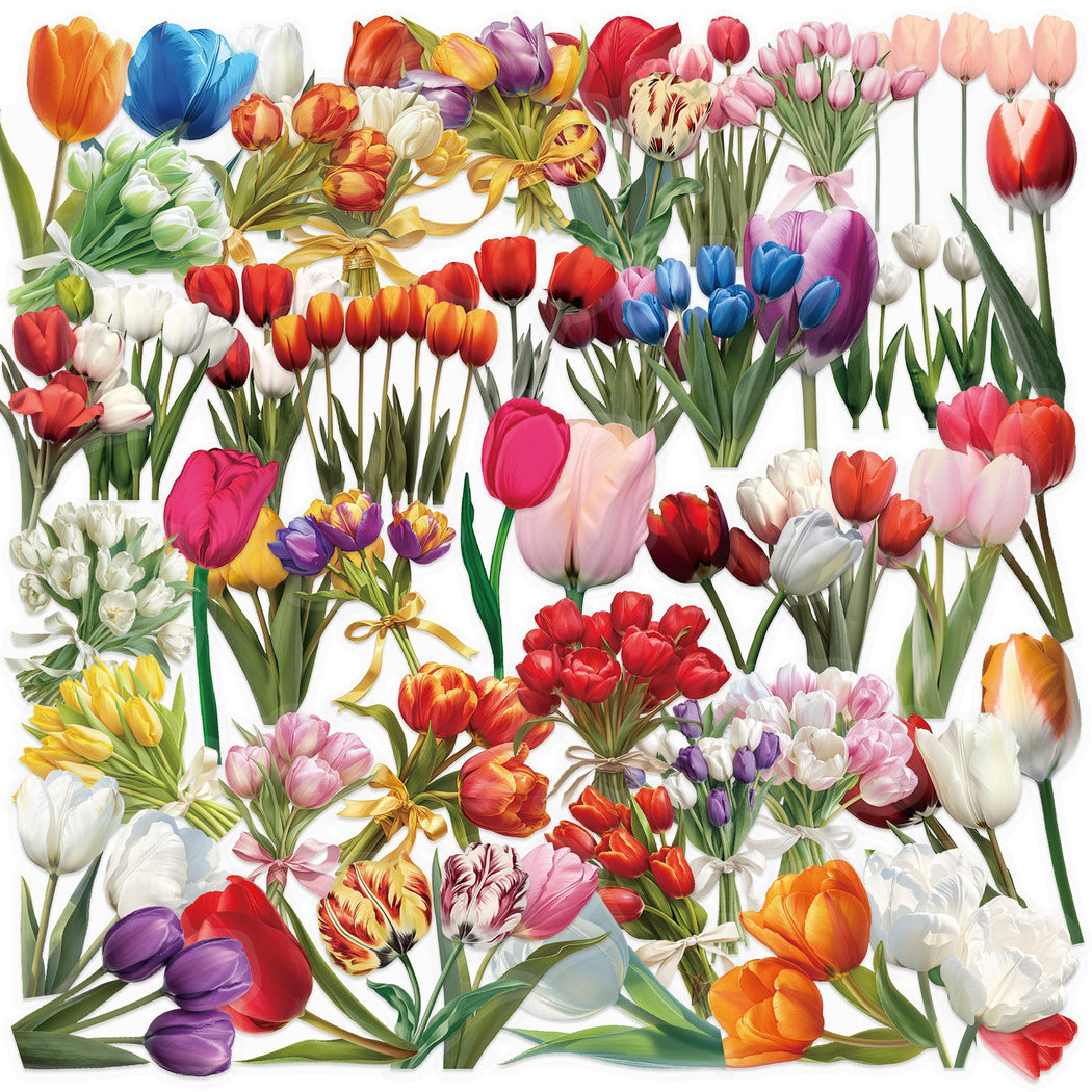 Lunira - Tulip Floral Watercolor Sticker Pack