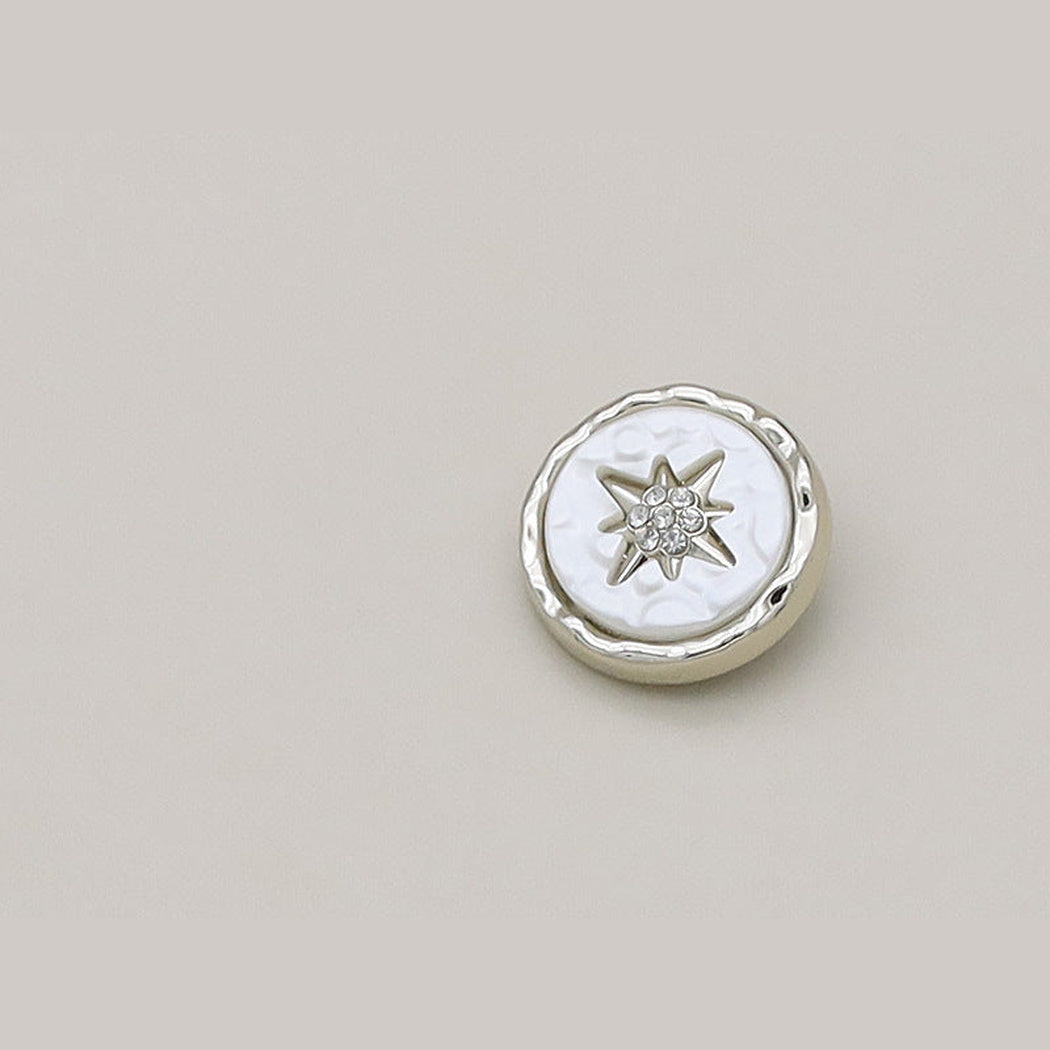DIY 10 Pack Starburst Two-Tone Shank Buttons, shared color view for 3 sizes