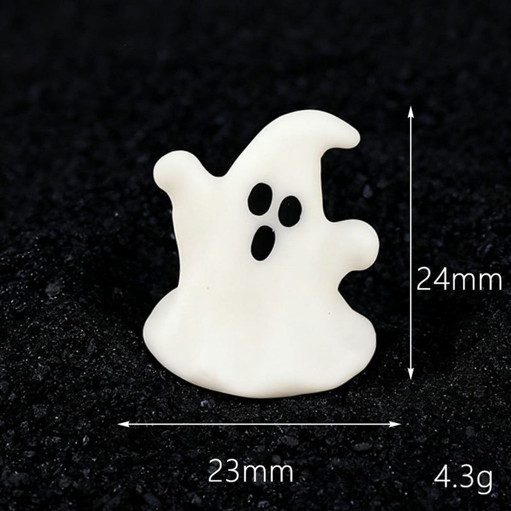 WaveWhiteL Halloween Black and White Ghost Figurine, single variant view