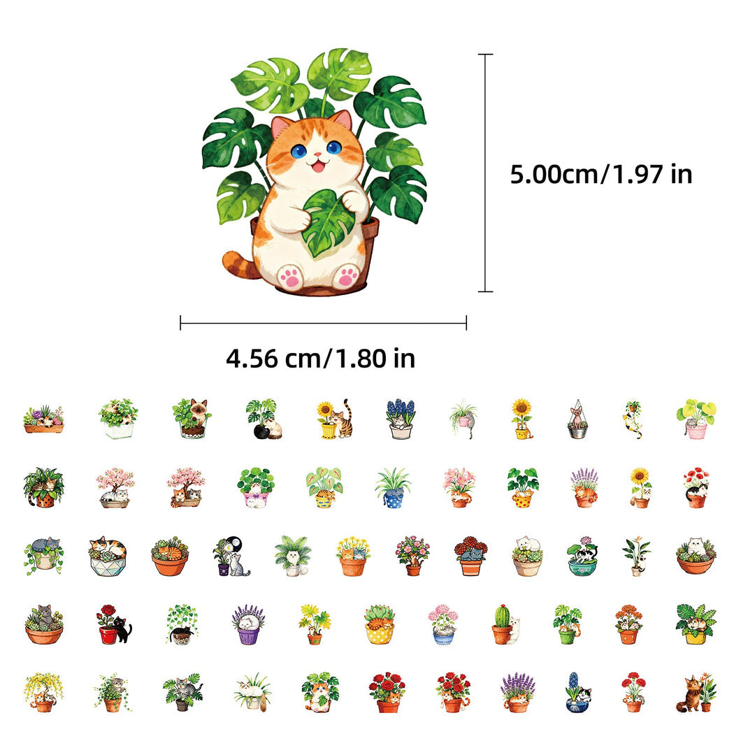 Lunira - Potted-Plant Cat Sticker Pack - product view 6