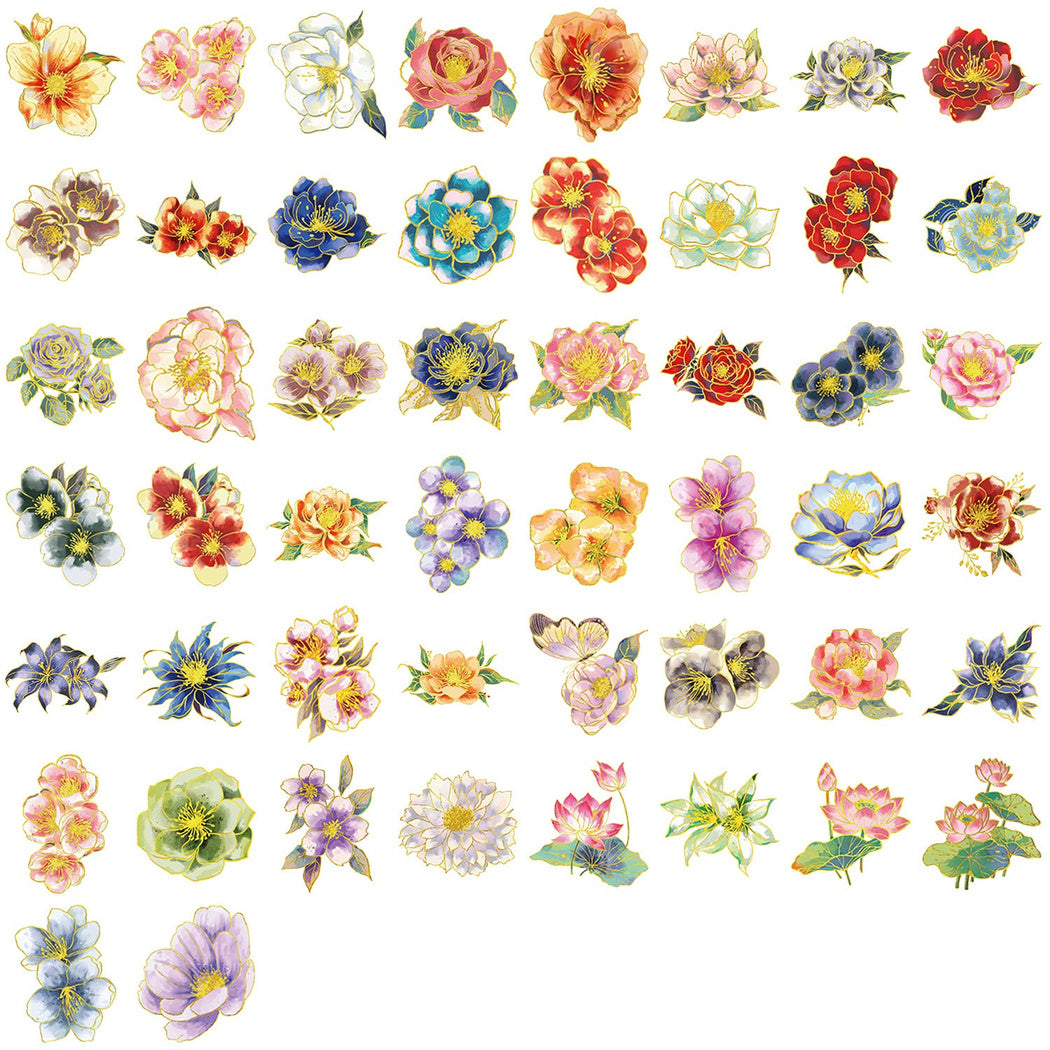 Lunira - Floral Watercolor Linework Sticker Pack