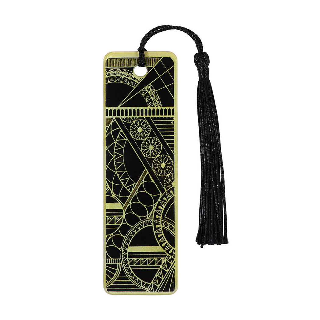 Geometric fan motif Art Deco bookmark