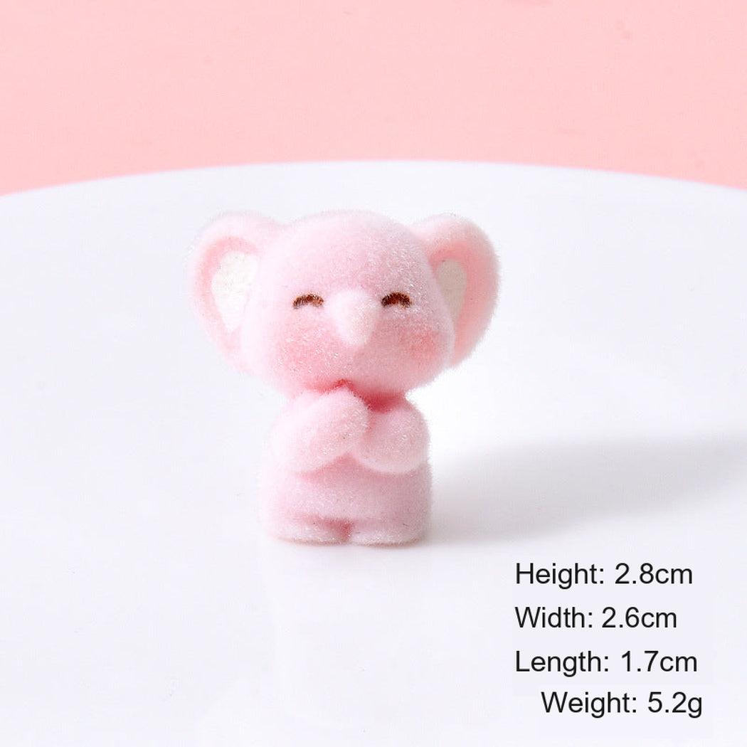 PinkArms Flocked Elephant Outfit Miniature Figurine, single variant view