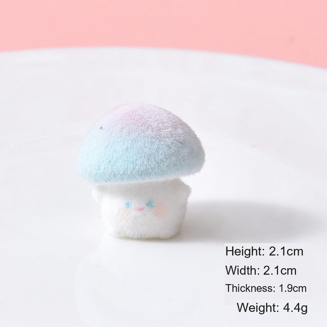 Wink Flocked Expressive Mushroom Figurine, single variant view