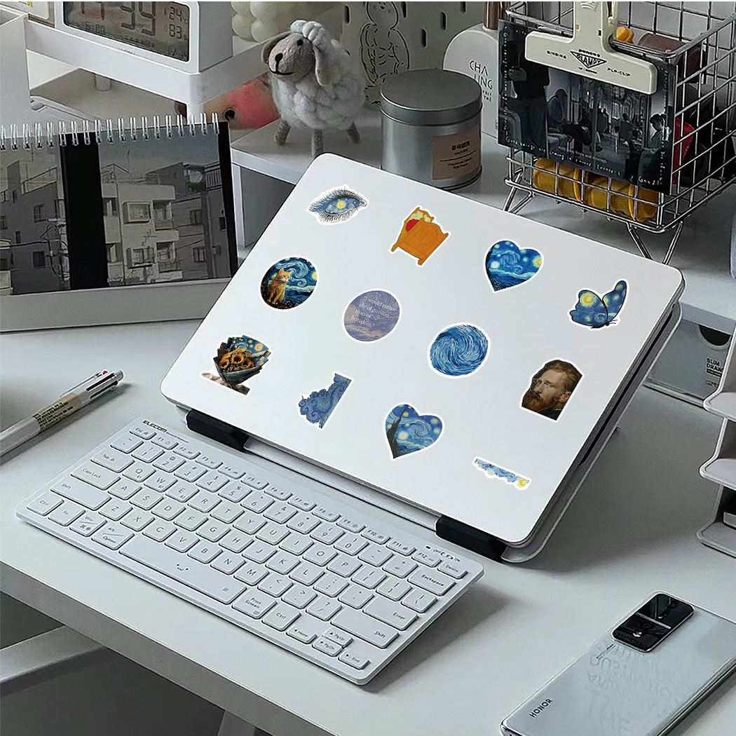 Lunira - Blue-Yellow Classic Art Sticker Pack - product view 7