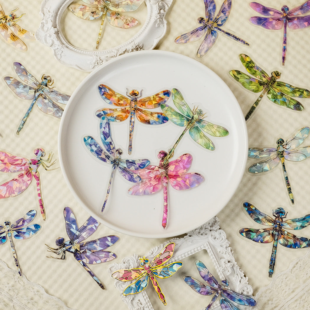 Lunira - Iridescent Dragonfly Colorful Sticker Pack