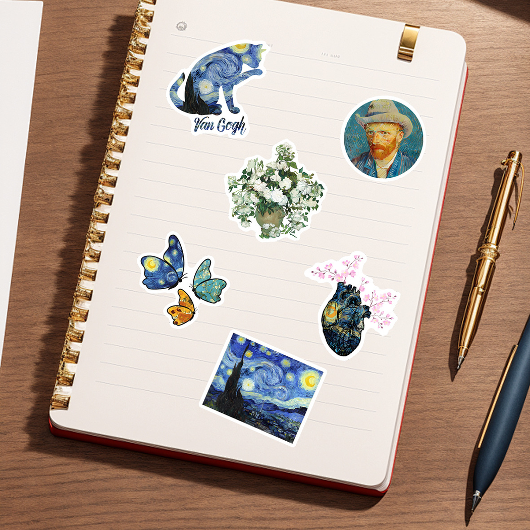Lunira - Blue-Gold Classic Art Sticker Pack - product view 7