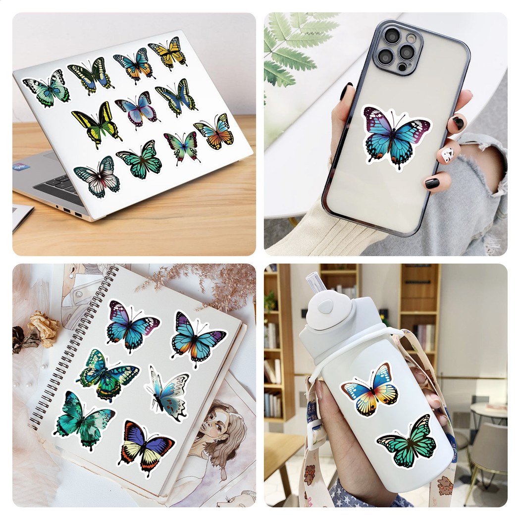 Lunira - Blue Butterfly Floral Sticker Pack - product view 7