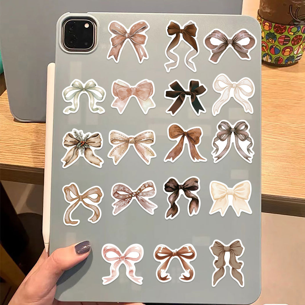Lunira - Brown Bow Ribbon Sticker Pack