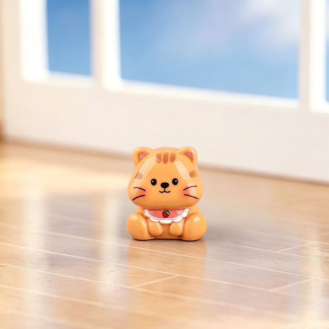 TabbyCat Sitting Cat Color Miniature Figurine, variant view