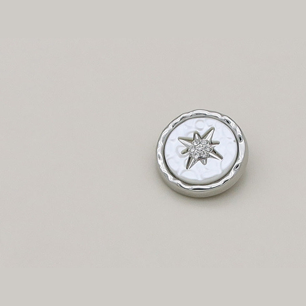 DIY 10 Pack Starburst Two-Tone Shank Buttons, shared color view for 3 sizes