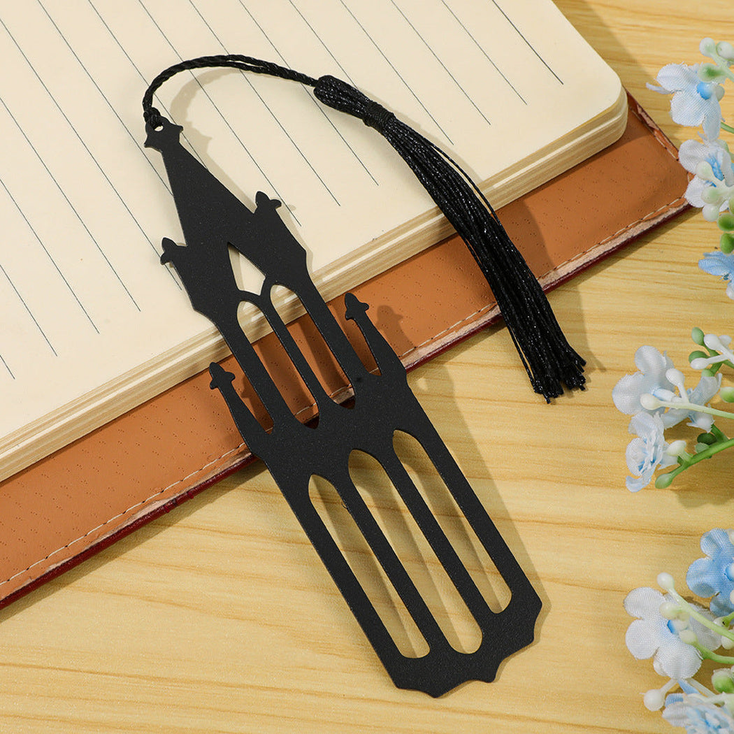 Tall window church bookmark on white