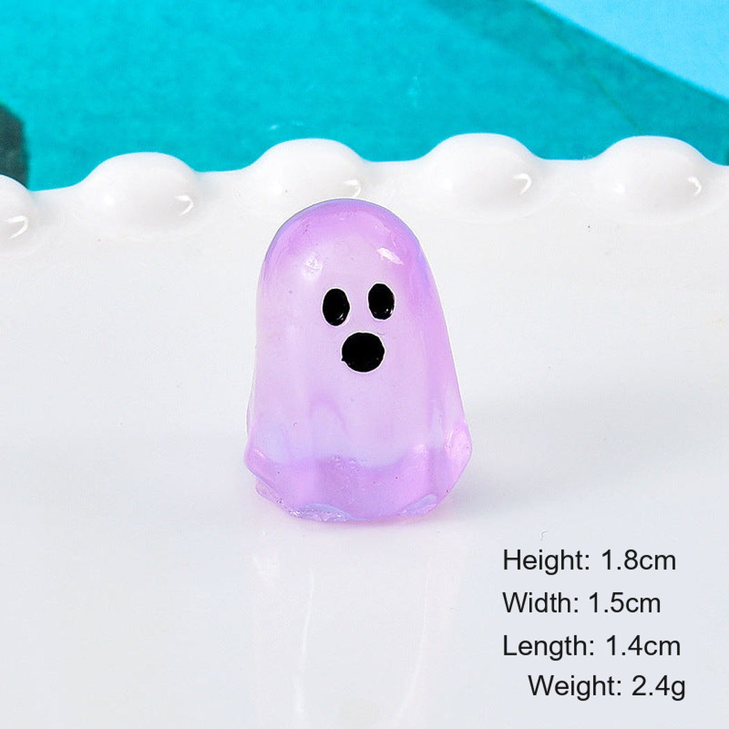 Purple Halloween Colorful Glow Ghost Figurine, single variant view