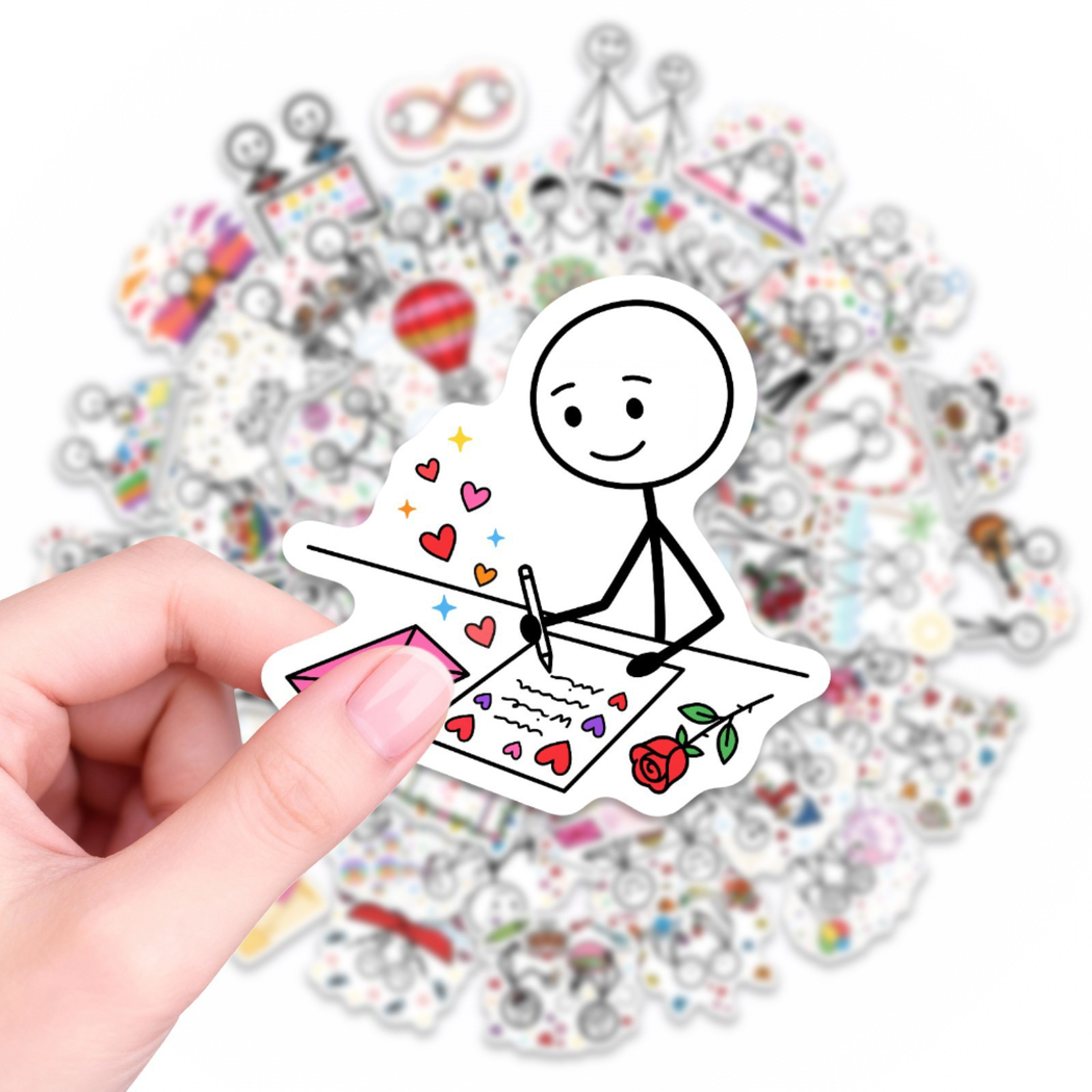 Lunira - Romantic Stick-Figure Sticker Pack - product view 8