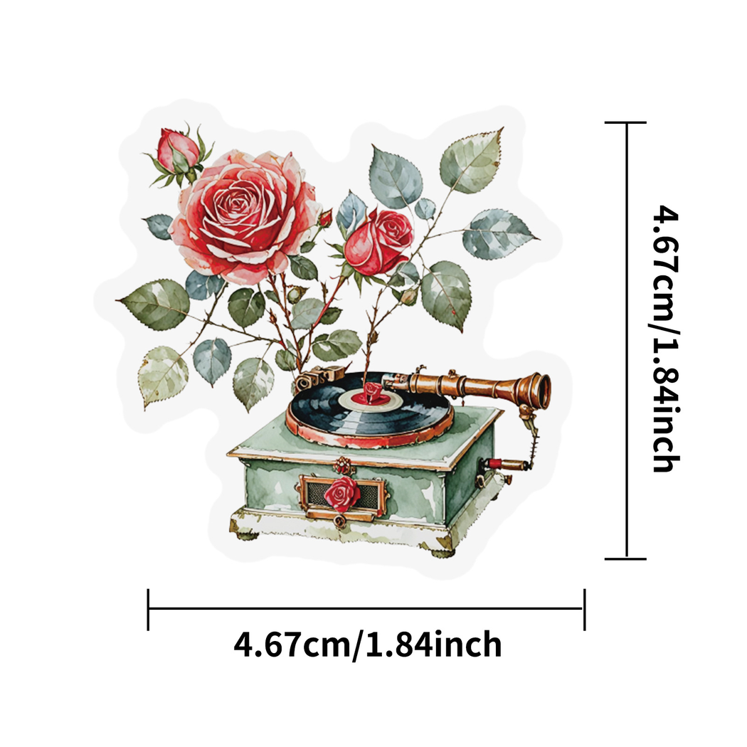 Lunira - Vintage Rose Botanical Sticker Pack - product view 8