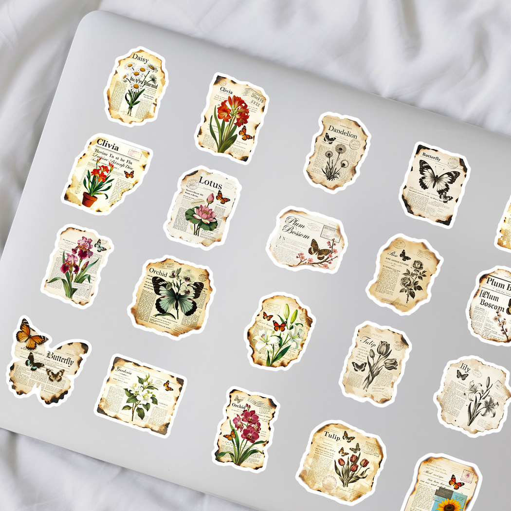Lunira - Vintage Botanical Butterfly Sticker Pack - product view 8