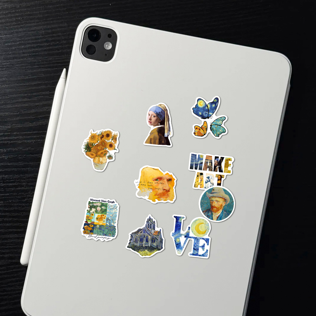 Lunira - Blue-Gold Classic Art Sticker Pack - product view 8