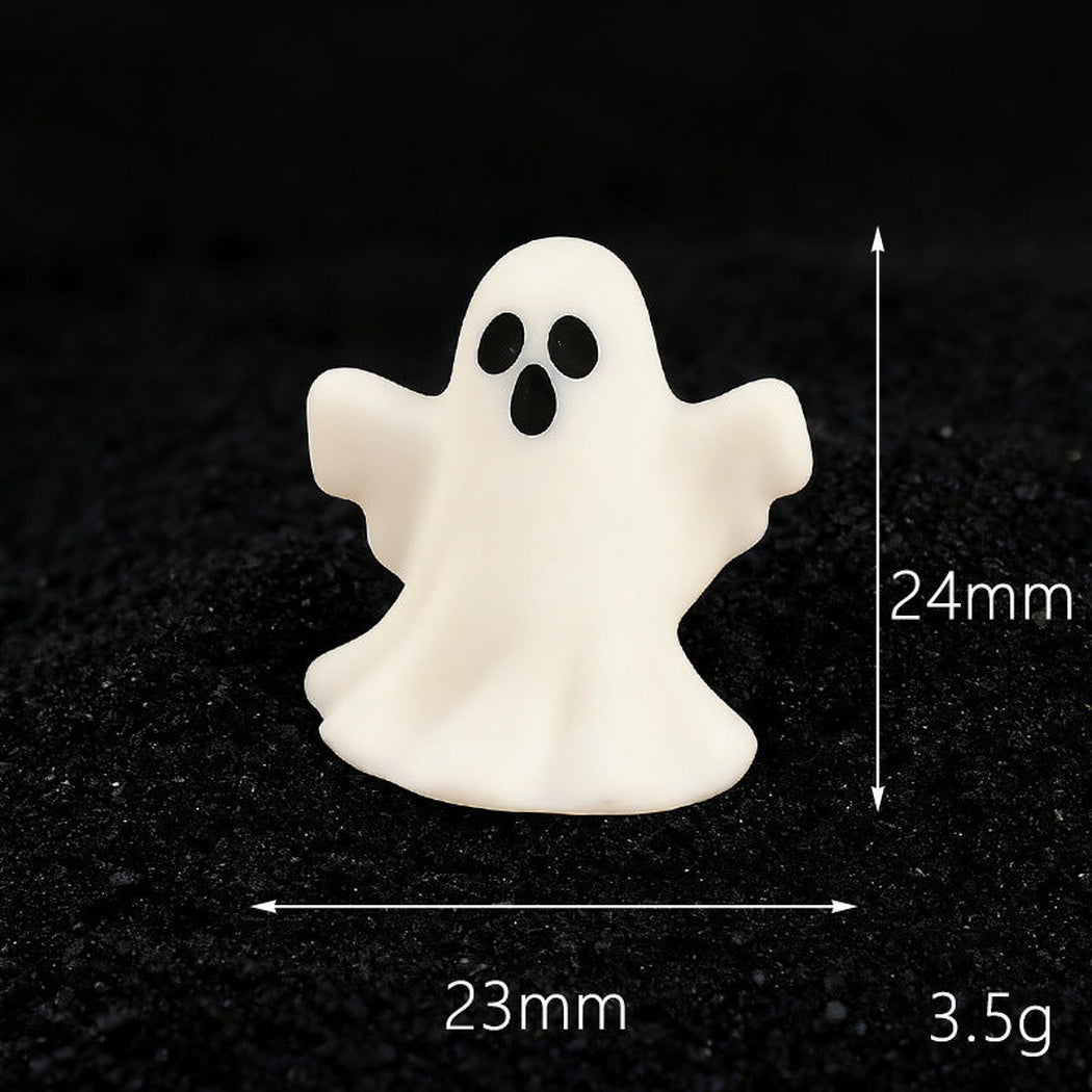 ArmWhiteL Halloween Black and White Ghost Figurine, single variant view