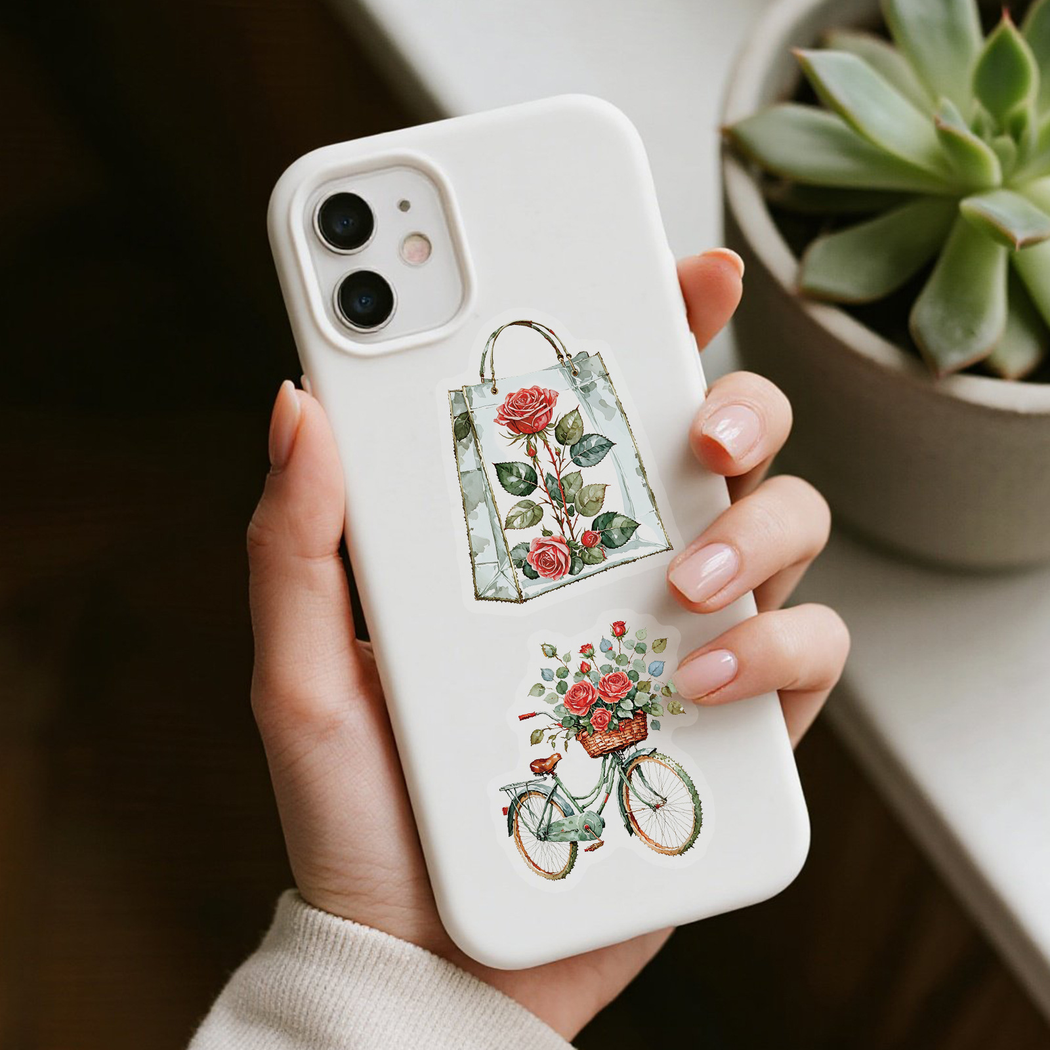 Lunira - Vintage Rose Botanical Sticker Pack - product view 9