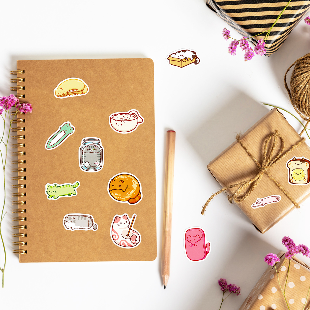 Lunira - Colorful Cat Everyday-Object Sticker Pack - product view 9