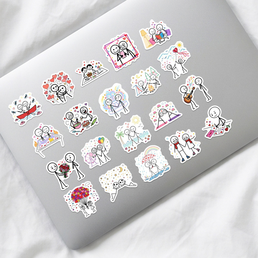 Lunira - Romantic Stick-Figure Sticker Pack - product view 9