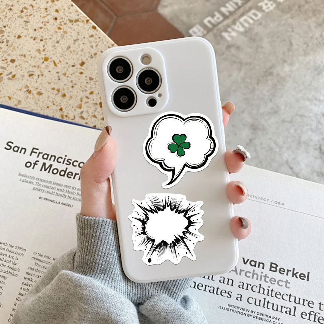 Lunira - Black White Speech Bubble Sticker Pack