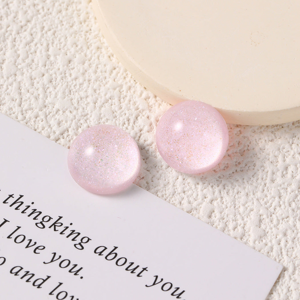 IcePink Translucent Color Round Craft Embellishment, variant view