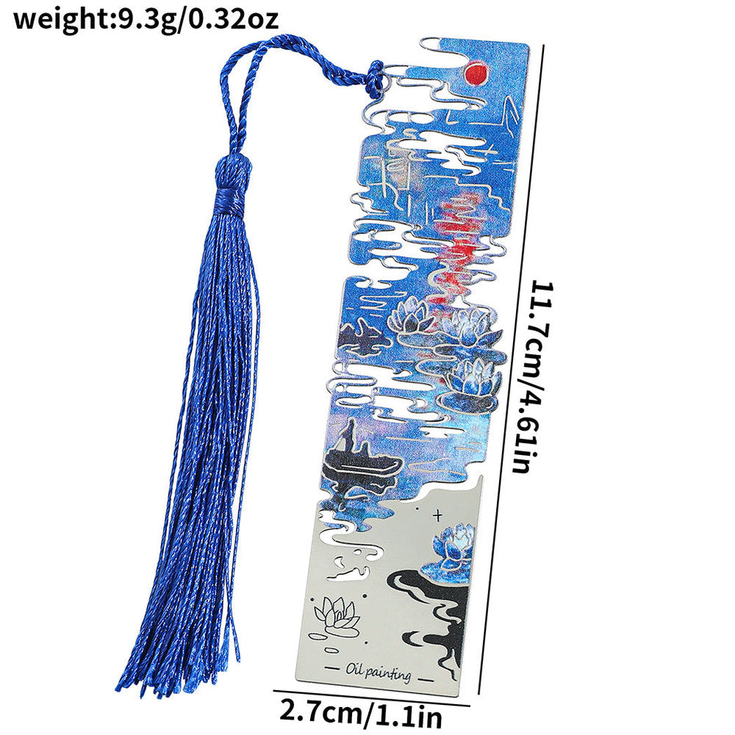 Sunrise art bookmark with dimension labels