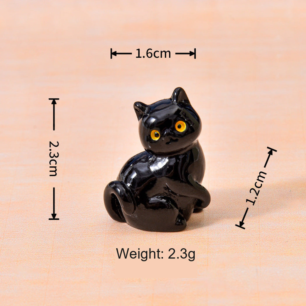 BlackCat Halloween Dark Animal Miniature Figurine, single variant view