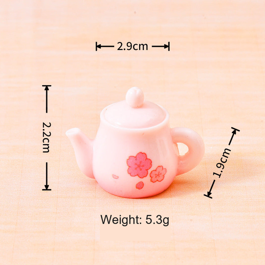 Teapot Pink Cherry Blossom Tea Ware Miniature, single variant view