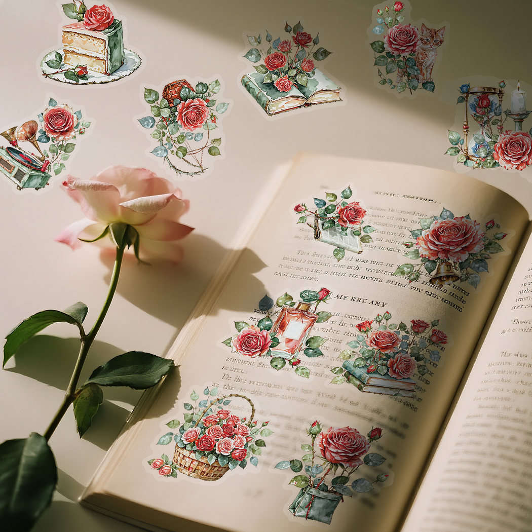 Lunira - Vintage Rose Botanical Sticker Pack - product view 10
