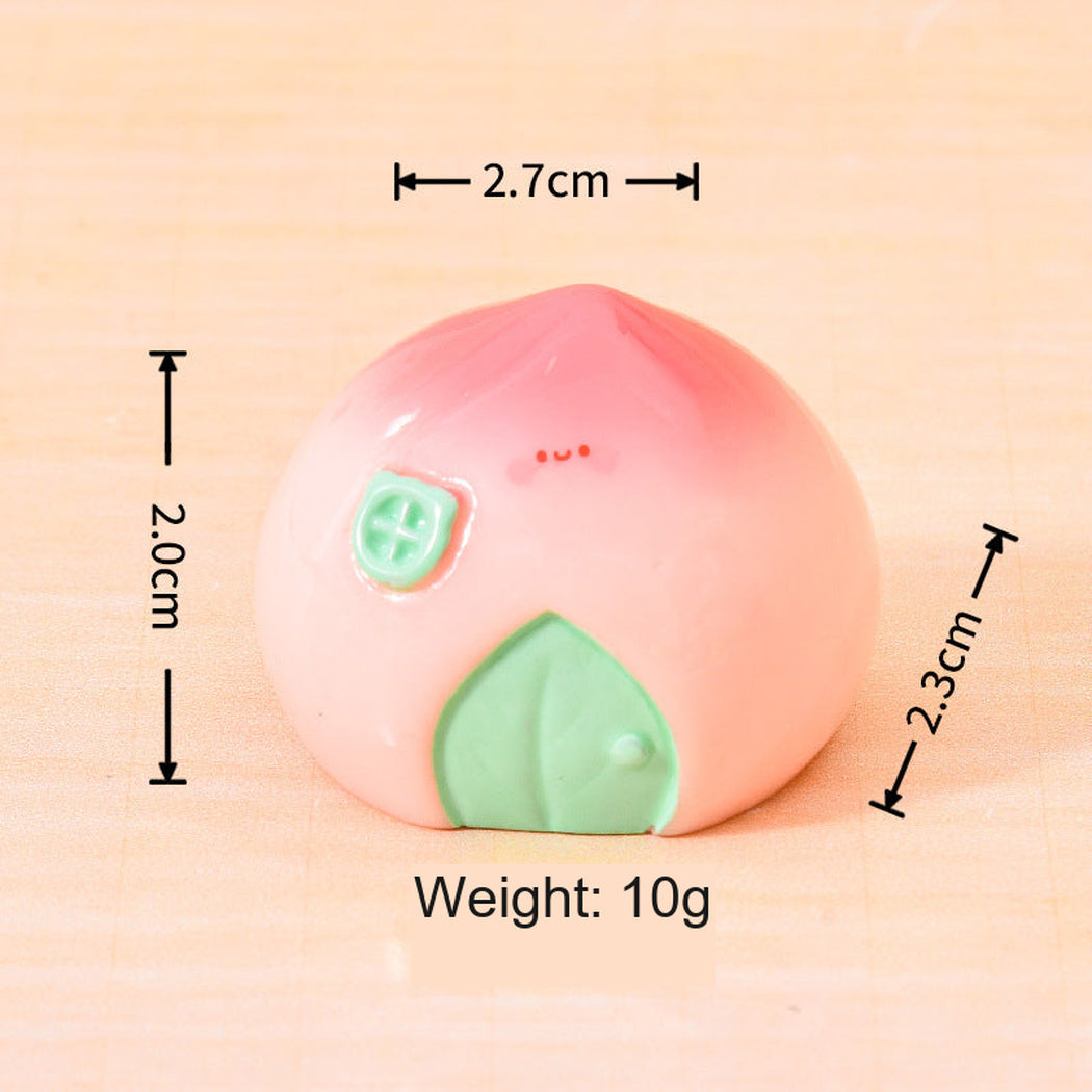 Peach Colorful Fruit House Garden Ornament, single variant view