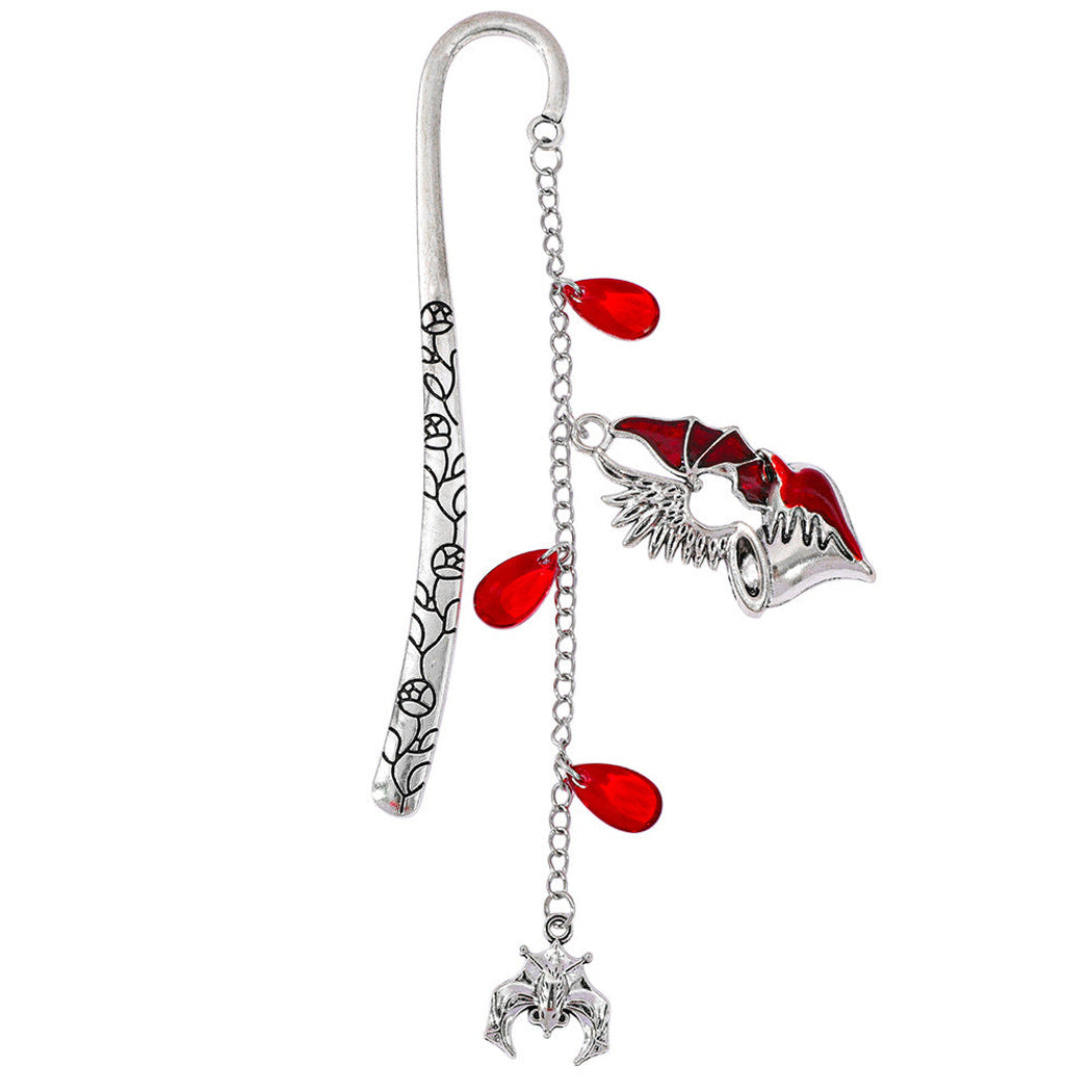 Winged charm gothic bookmark
