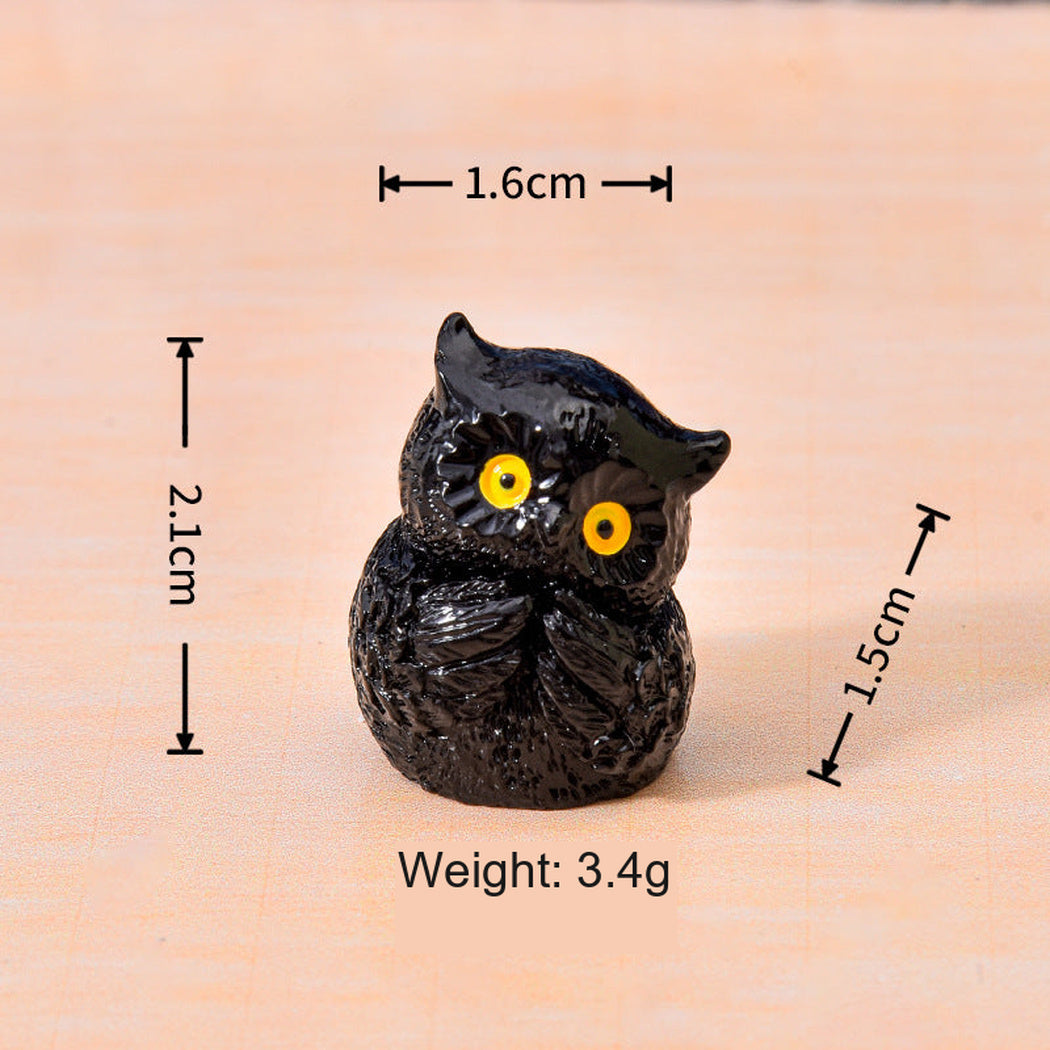 Owl Halloween Dark Animal Miniature Figurine, single variant view