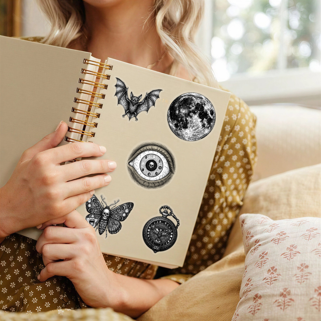 Lunira - Gothic Skull Horror Sticker Pack - product view 11
