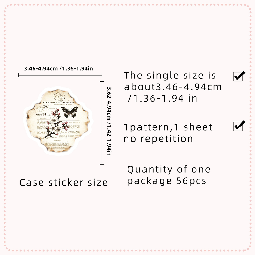 Lunira - Vintage Botanical Butterfly Sticker Pack - product view 11