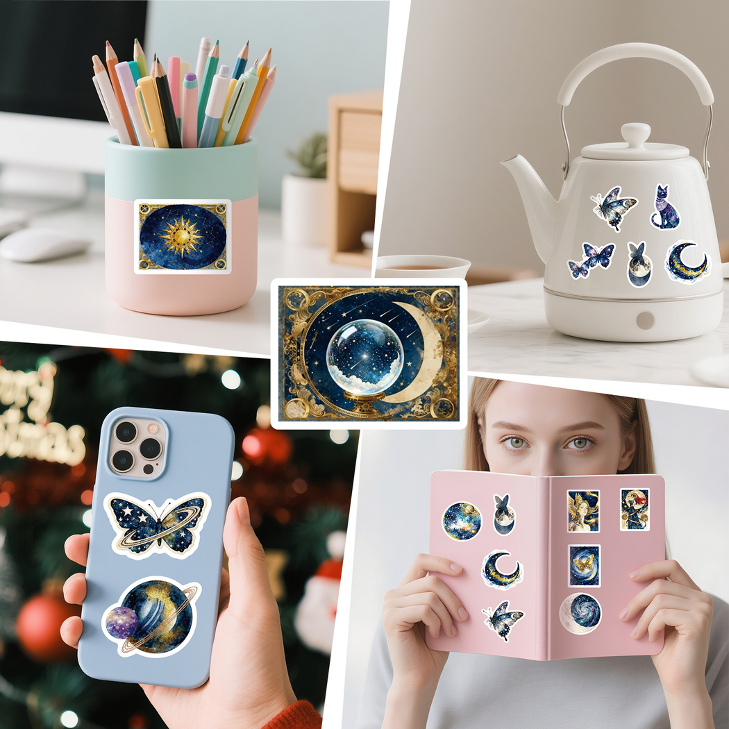 Lunira - Blue-Gold Celestial Sticker Pack - product view 11