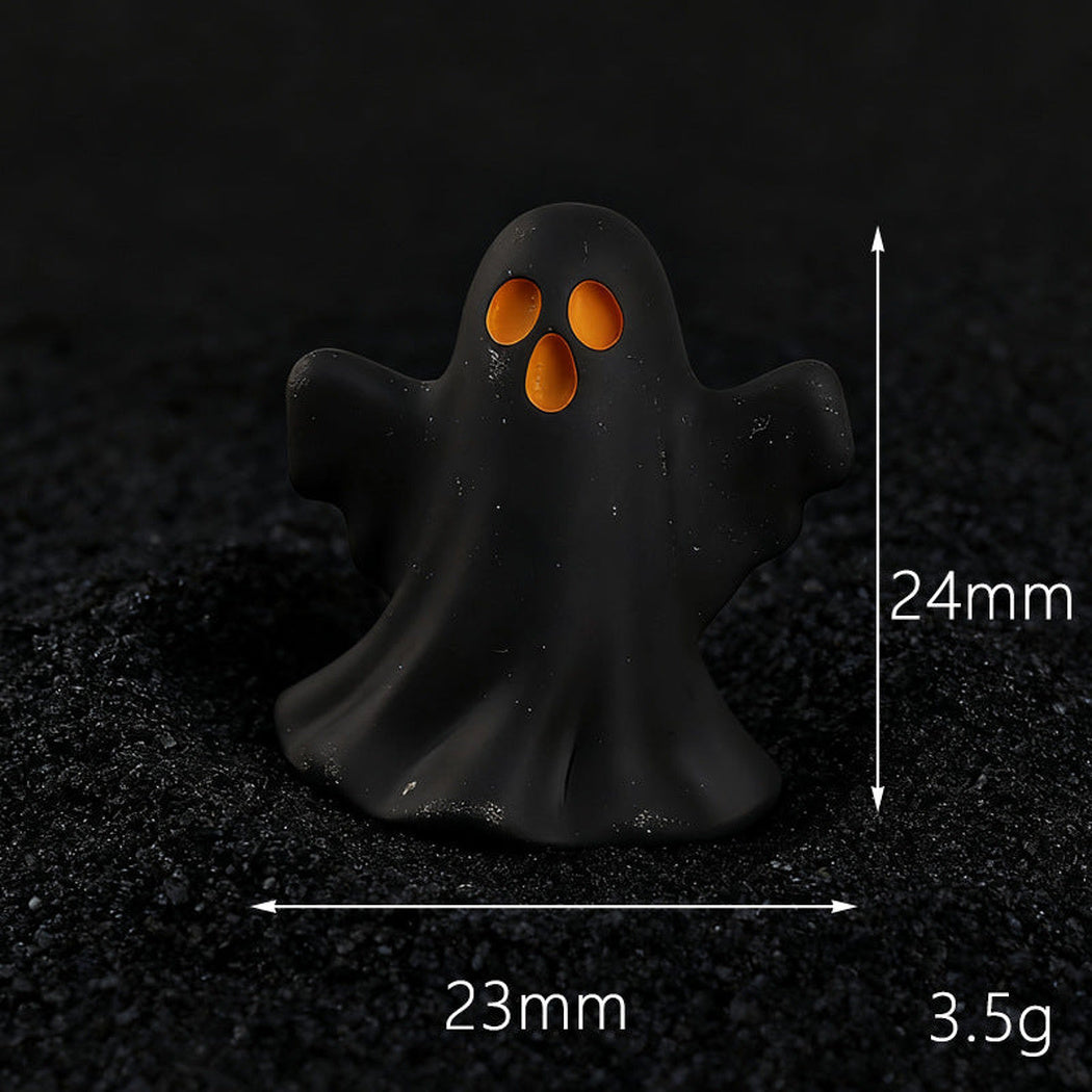 ArmBlackL Halloween Black and White Ghost Figurine, single variant view
