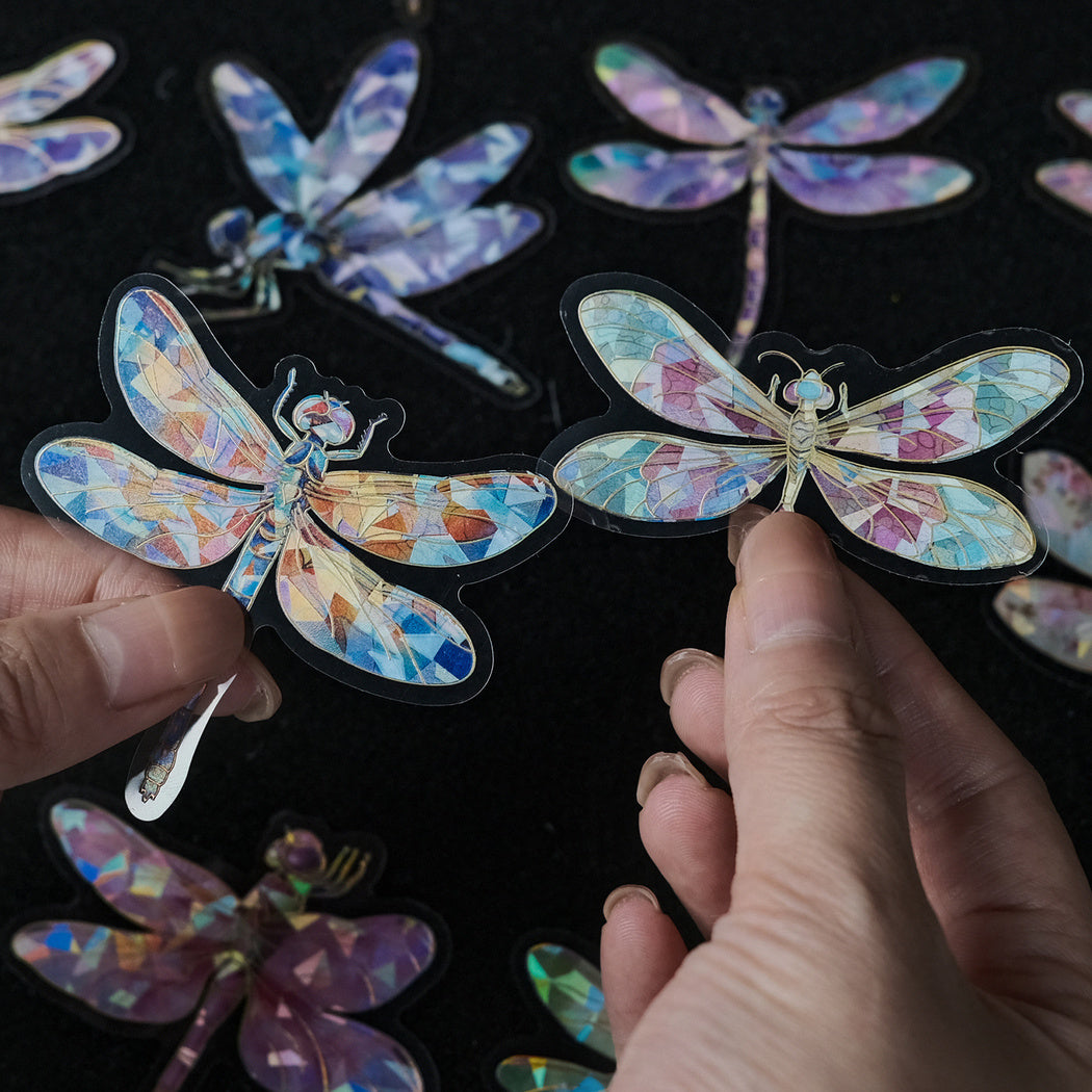 Lunira - Iridescent Dragonfly Colorful Sticker Pack
