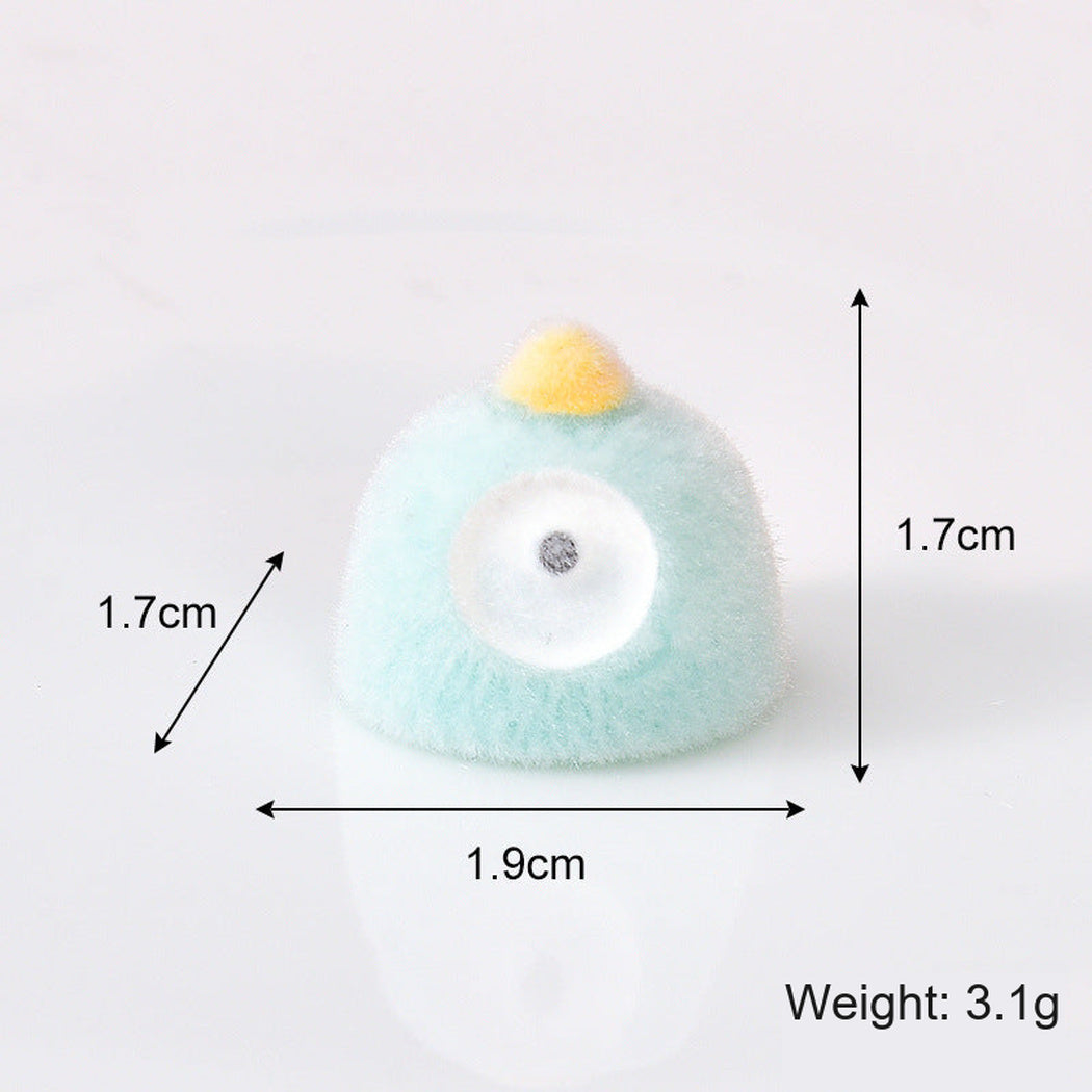 FlockGreen Colorful Round Monster Miniature Figurine, single variant view