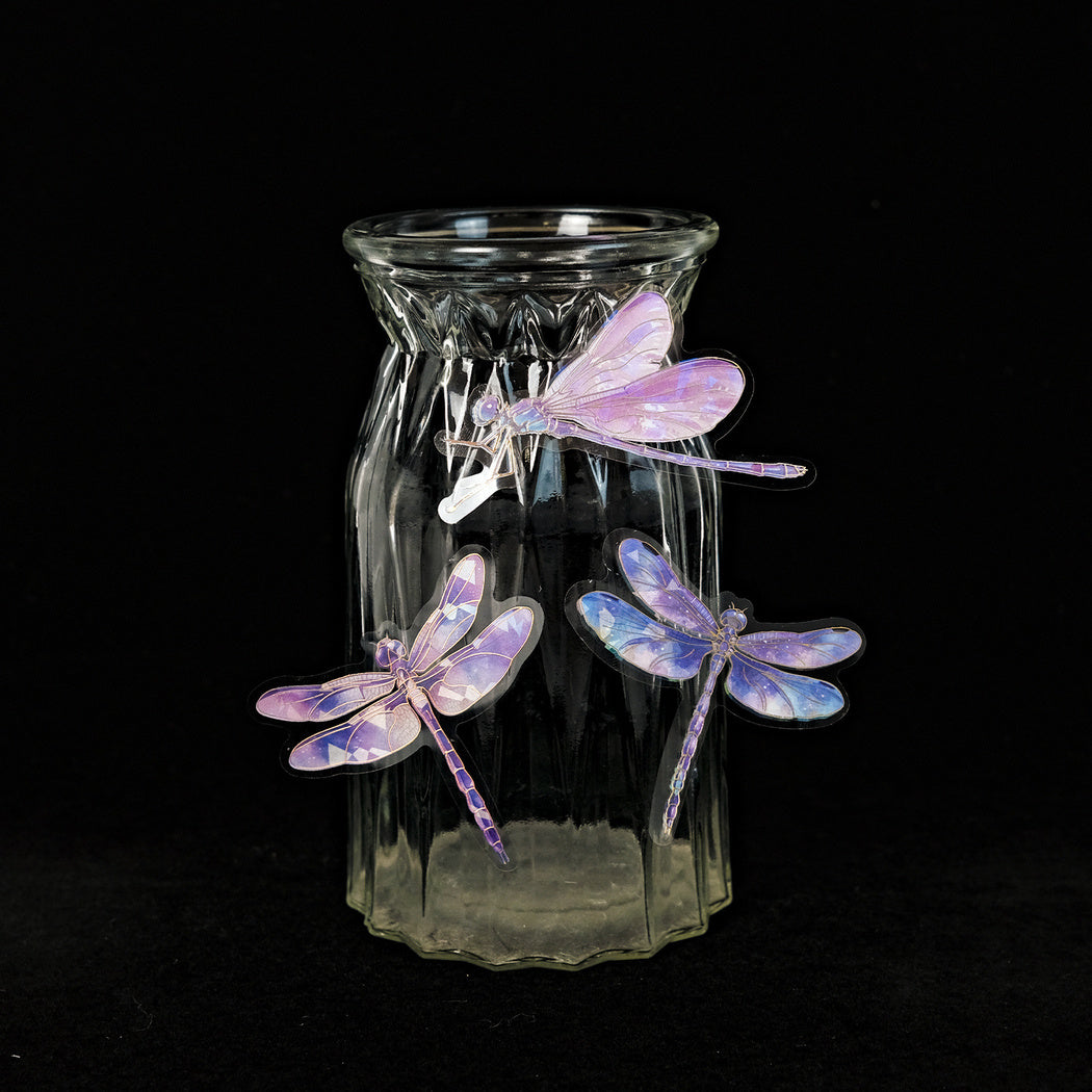 Lunira - Iridescent Dragonfly Colorful Sticker Pack