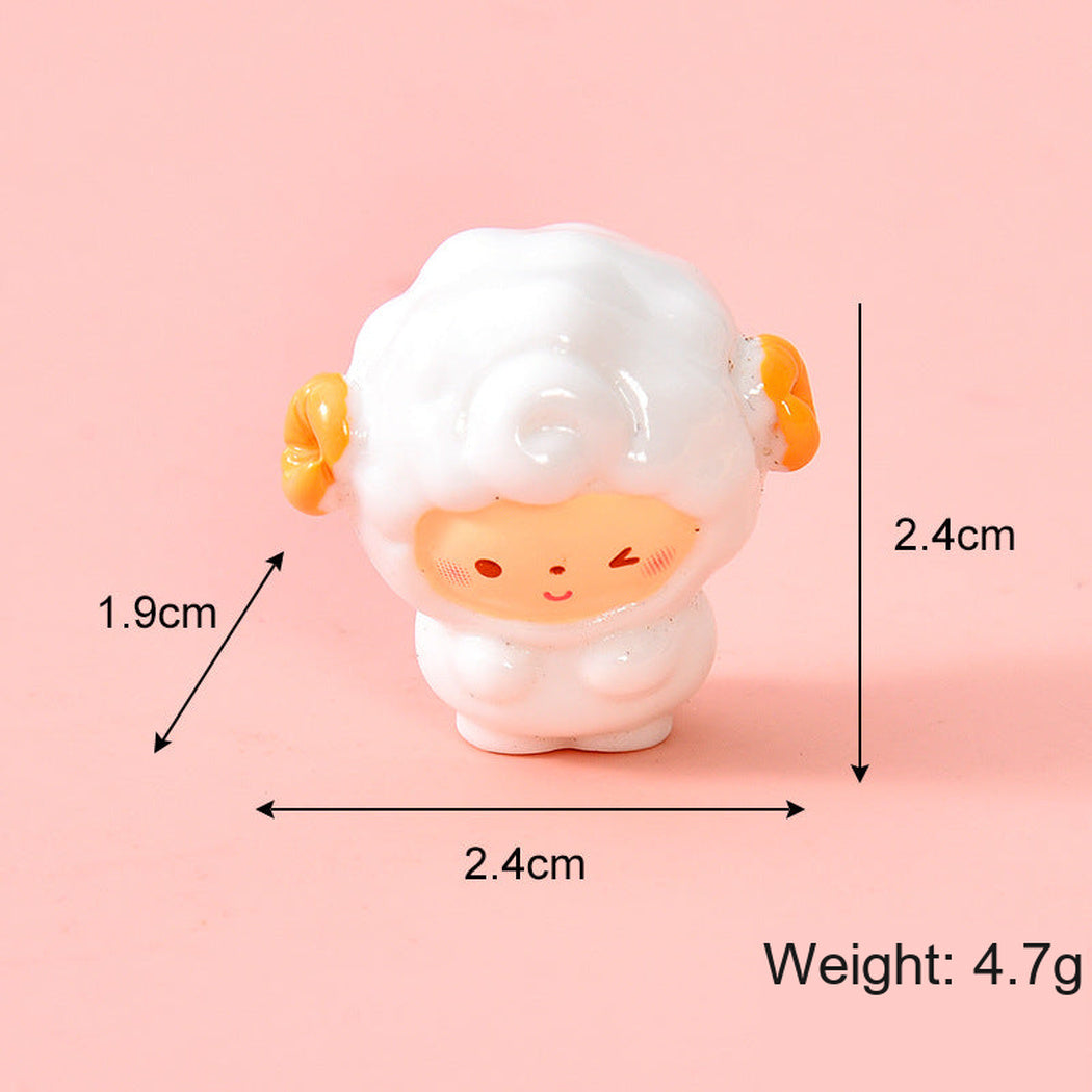 Goat Chinese Zodiac Rounded Animal Figurine, single variant view