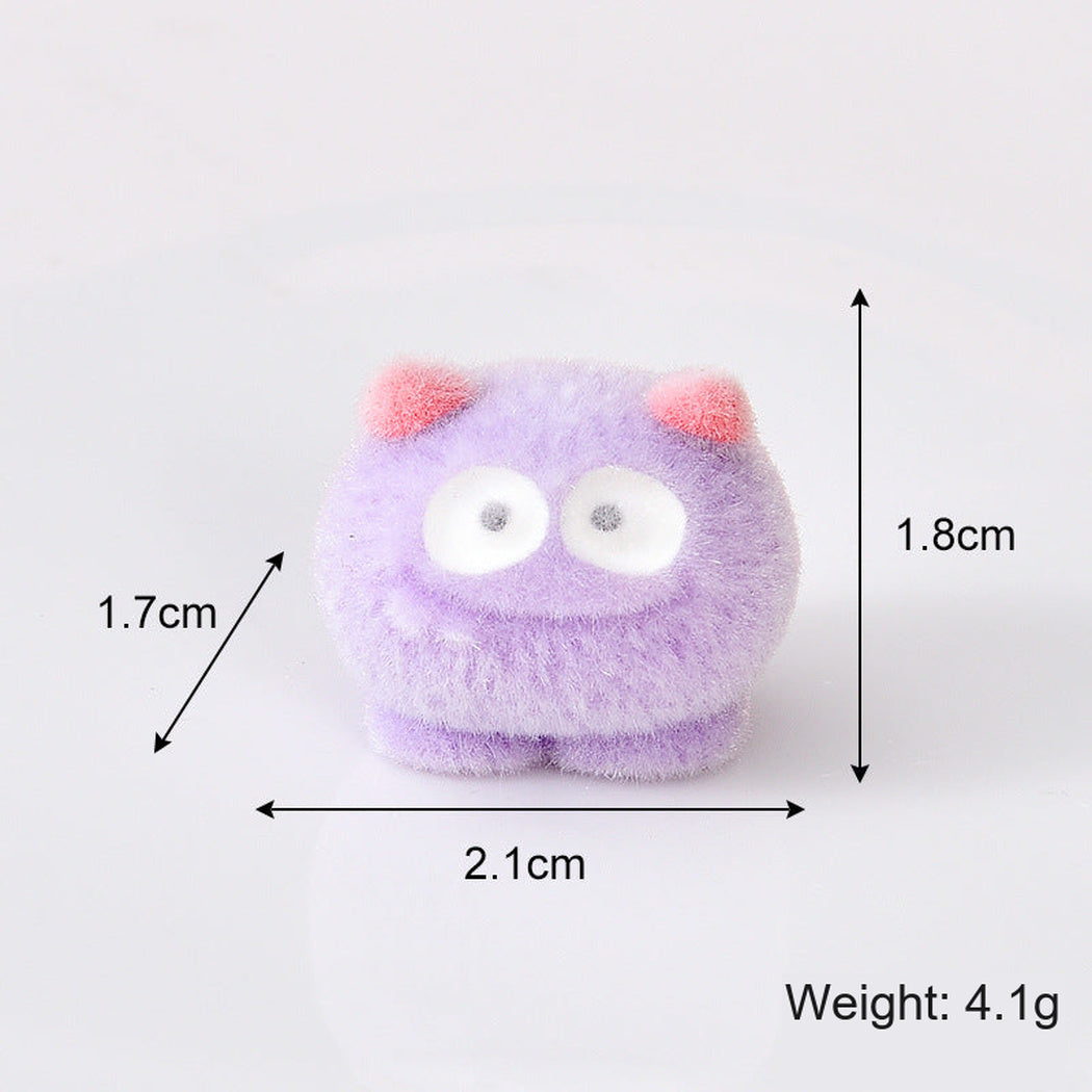 FlockPurp Colorful Round Monster Miniature Figurine, single variant view