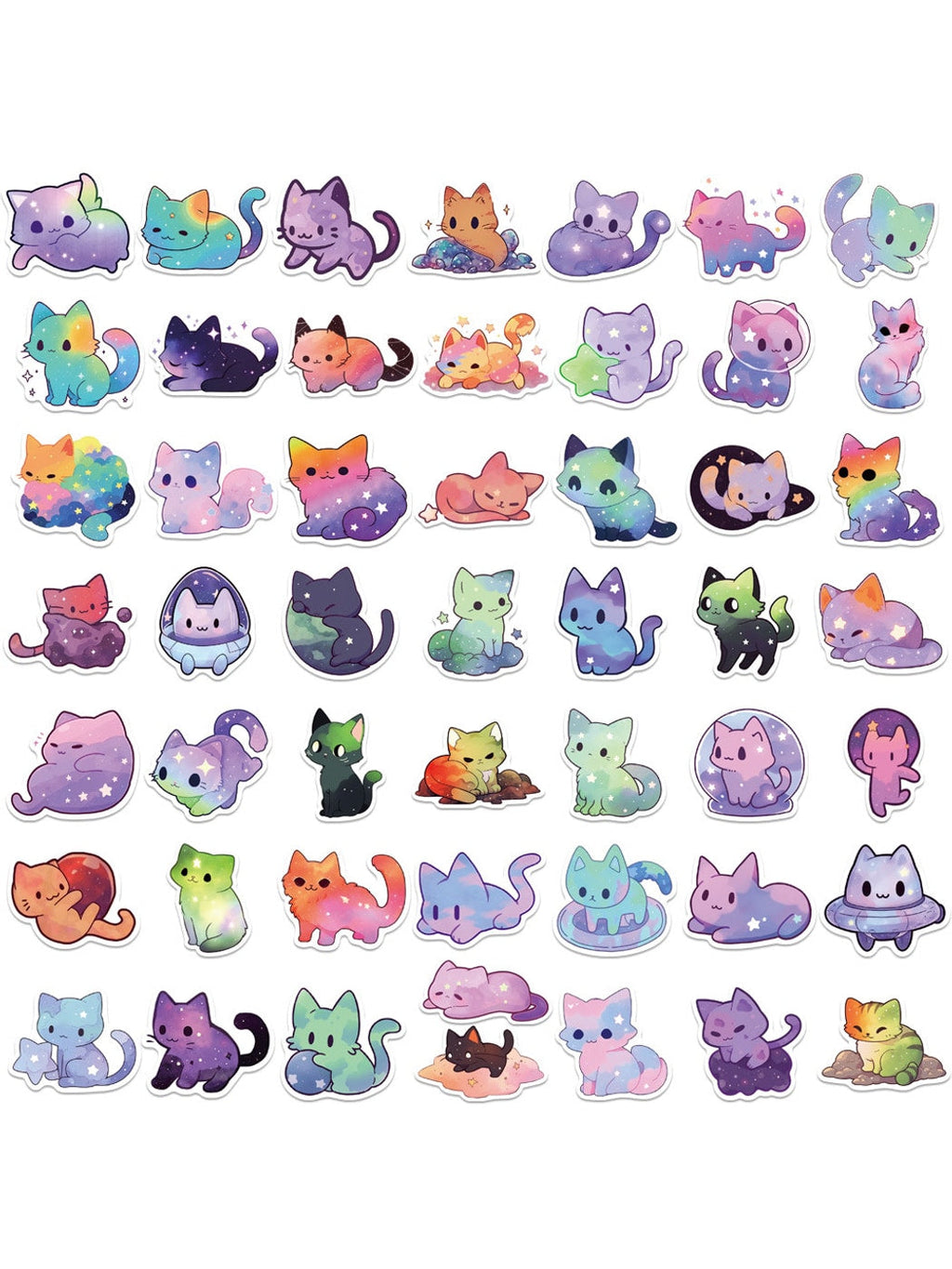 Lunira - Cute Cat Starry Sky Doodle Stickers Pack Oria & Co
