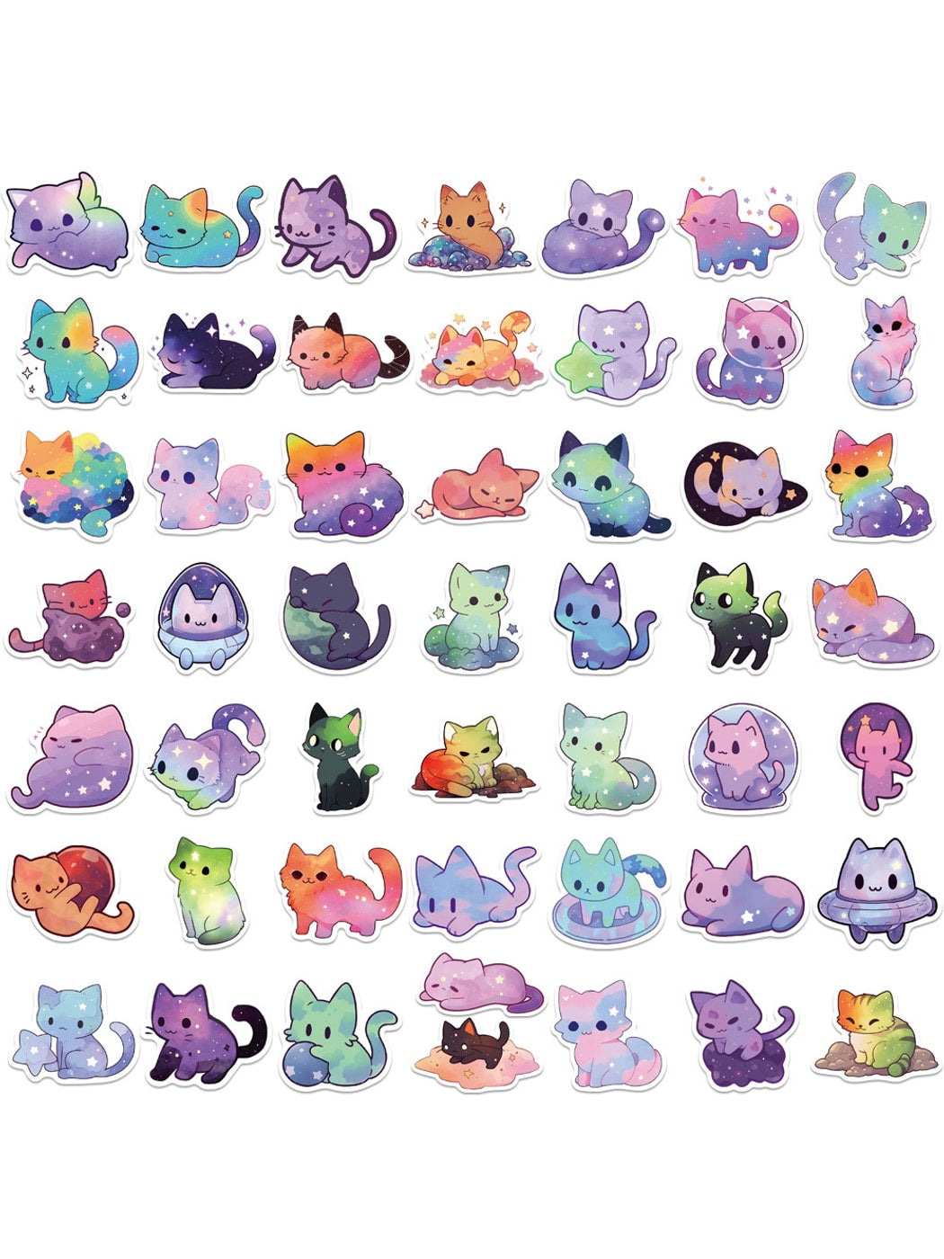 Lunira - Cute Cat Starry Sky Doodle Stickers Pack Oria & Co